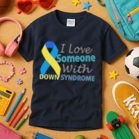 I Love Someone With Down Syndrome Awareness Kids T-Shirt thumb 3
