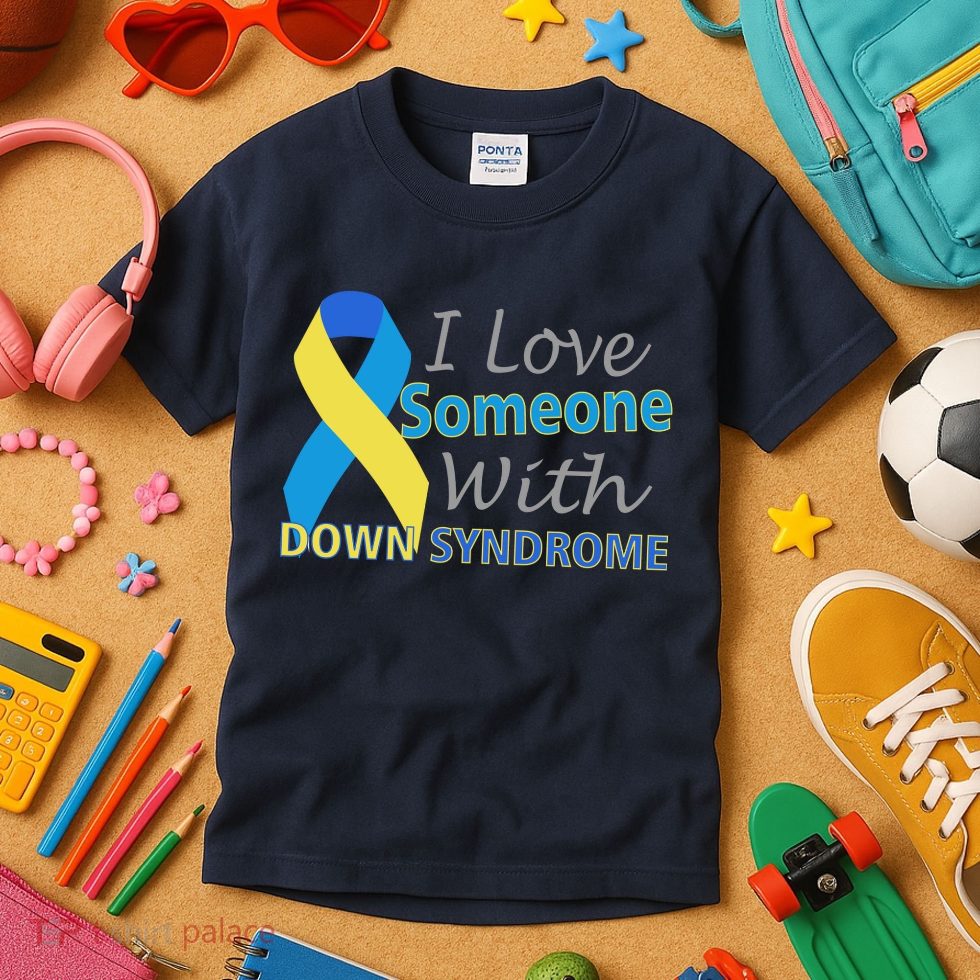 I Love Someone With Down Syndrome Awareness Kids T-Shirt