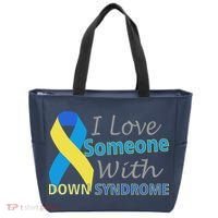 I Love Someone With Down Syndrome Awareness Tote Bag thumb 0