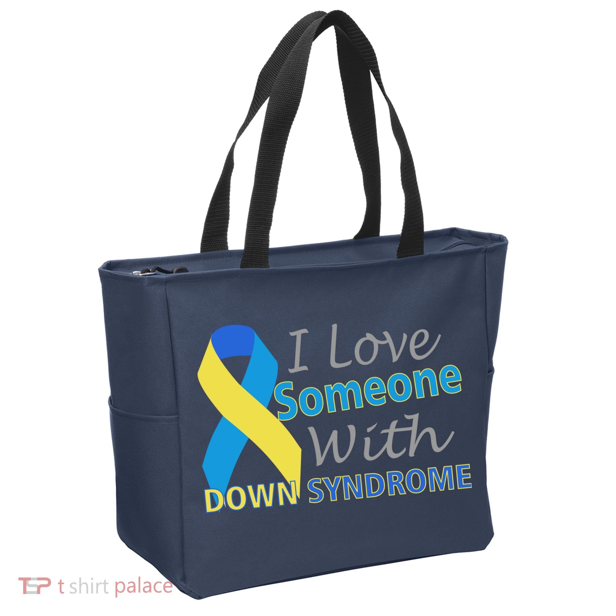 I Love Someone With Down Syndrome Awareness Tote Bag