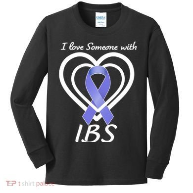 I Love Someone With IBS Irritable Bowel Syndrome Awareness Kids Long Sleeve Shirt