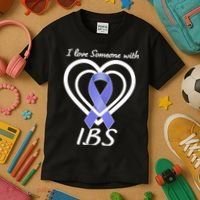 I Love Someone With IBS Irritable Bowel Syndrome Awareness Kids T-Shirt thumb 3