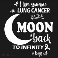 I Love Someone With Lung Cancer To The Moon And Back Backpack thumb 2