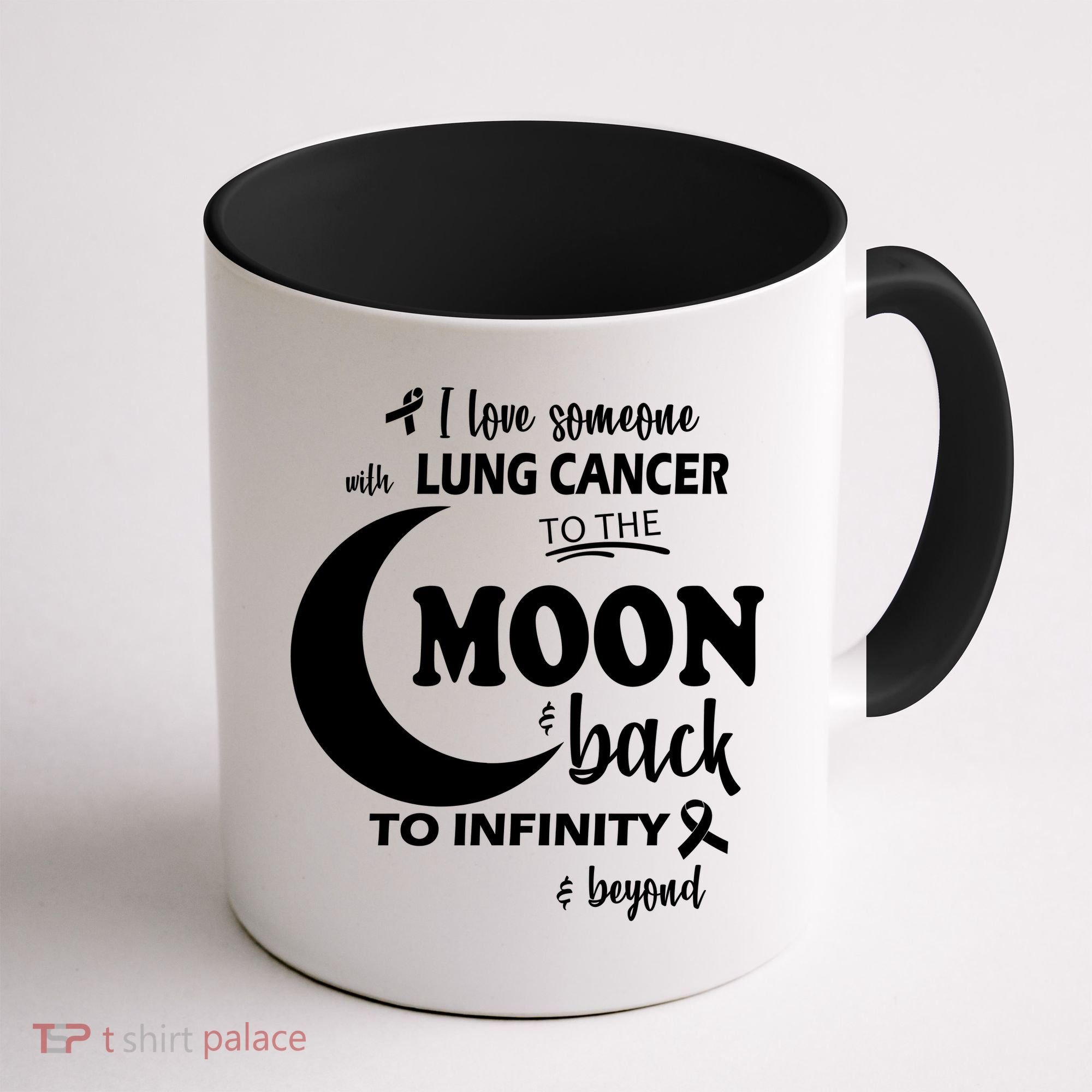 I Love Someone With Lung Cancer To The Moon And Back Coffee Mug