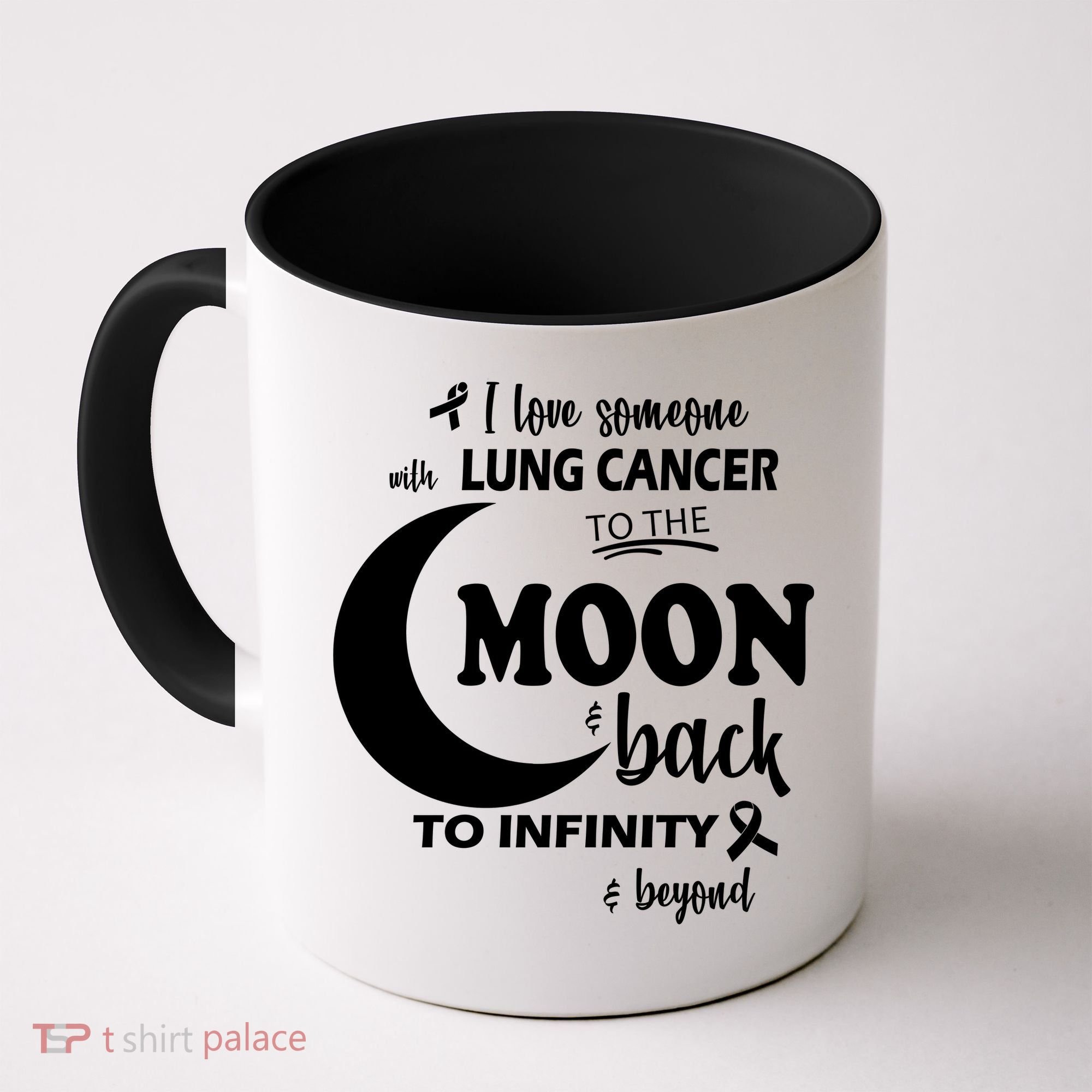 I Love Someone With Lung Cancer To The Moon And Back Coffee Mug