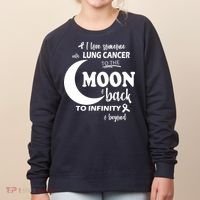 I Love Someone With Lung Cancer To The Moon And Back Women's Sweatshirt thumb 0