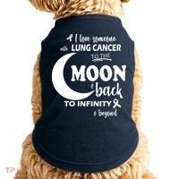 I Love Someone With Lung Cancer To The Moon And Back Doggie Tank thumb 0