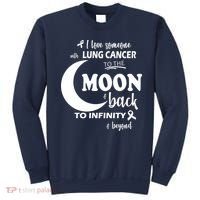 I Love Someone With Lung Cancer To The Moon And Back Sweatshirt thumb 0
