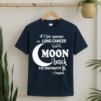 I Love Someone With Lung Cancer To The Moon And Back T-Shirt thumb 2