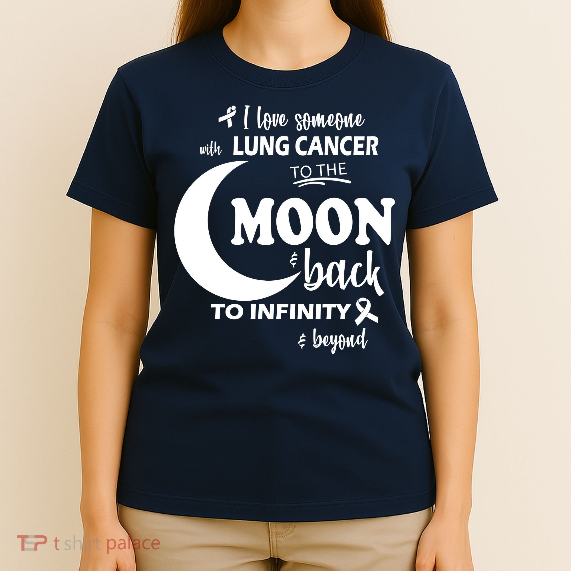I Love Someone With Lung Cancer To The Moon And Back T-Shirt