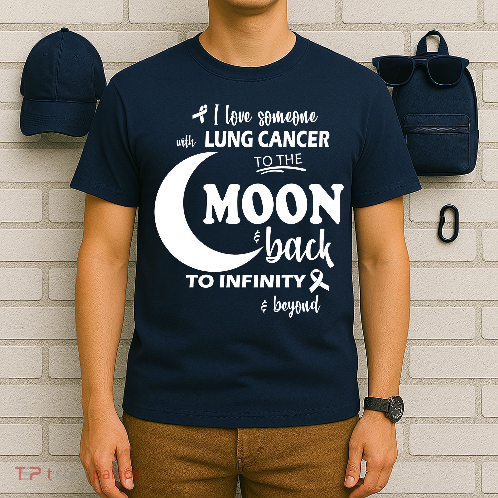 I Love Someone With Lung Cancer To The Moon And Back T-Shirt