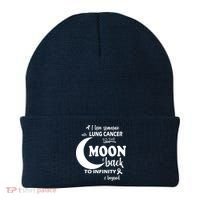 I Love Someone With Lung Cancer To The Moon And Back Beanie thumb 0