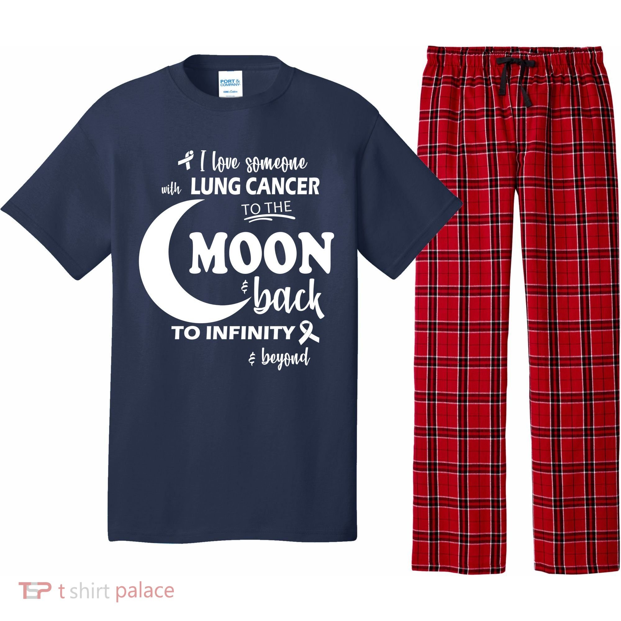 I Love Someone With Lung Cancer To The Moon And Back Pajama Set