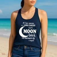 I Love Someone With Lung Cancer To The Moon And Back Women's Tank Top thumb 2