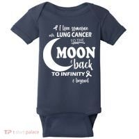 I Love Someone With Lung Cancer To The Moon And Back Baby Bodysuit thumb 0