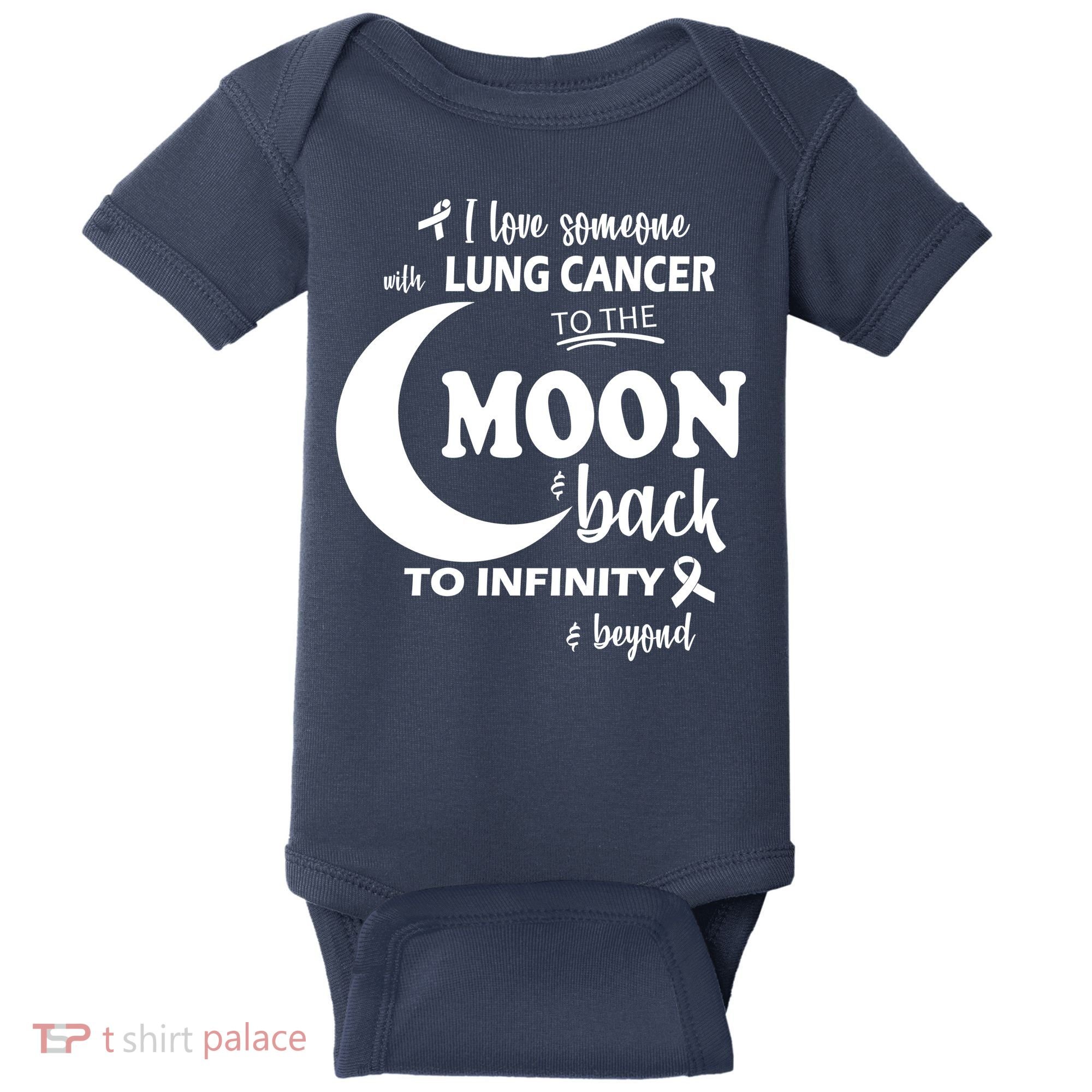 I Love Someone With Lung Cancer To The Moon And Back Baby Bodysuit