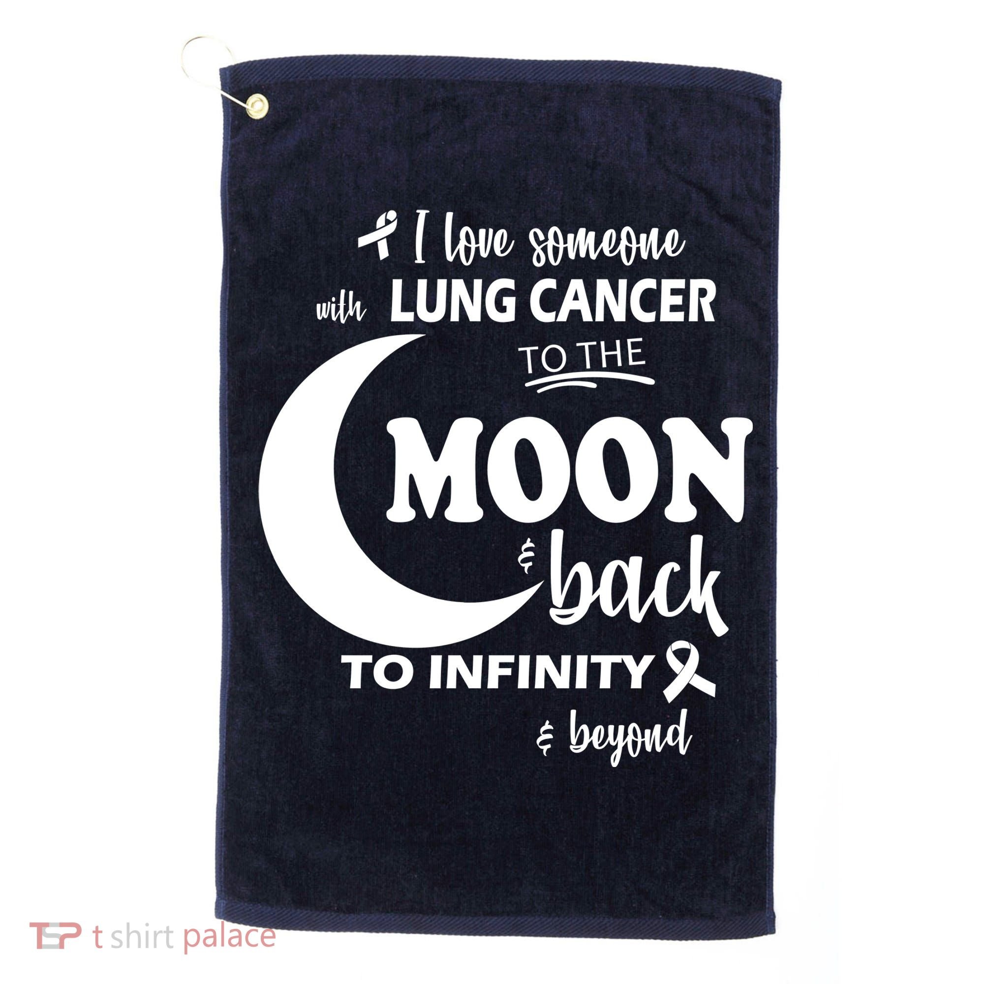 I Love Someone With Lung Cancer To The Moon And Back Golf Towel
