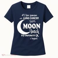I Love Someone With Lung Cancer To The Moon And Back Women's T-Shirt thumb 0