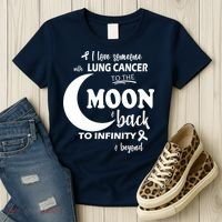 I Love Someone With Lung Cancer To The Moon And Back Women's T-Shirt thumb 3