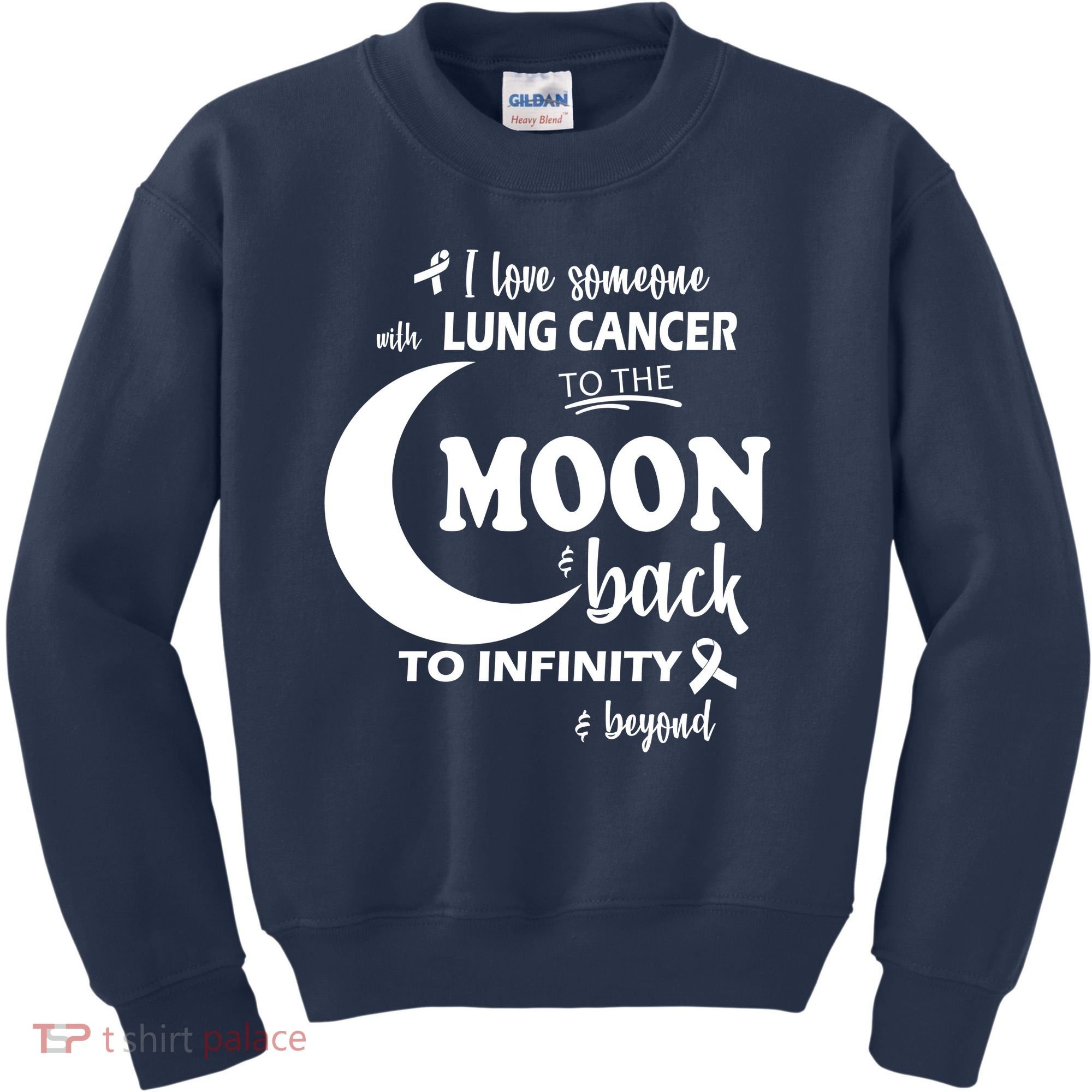 I Love Someone With Lung Cancer To The Moon And Back Kids Sweatshirt