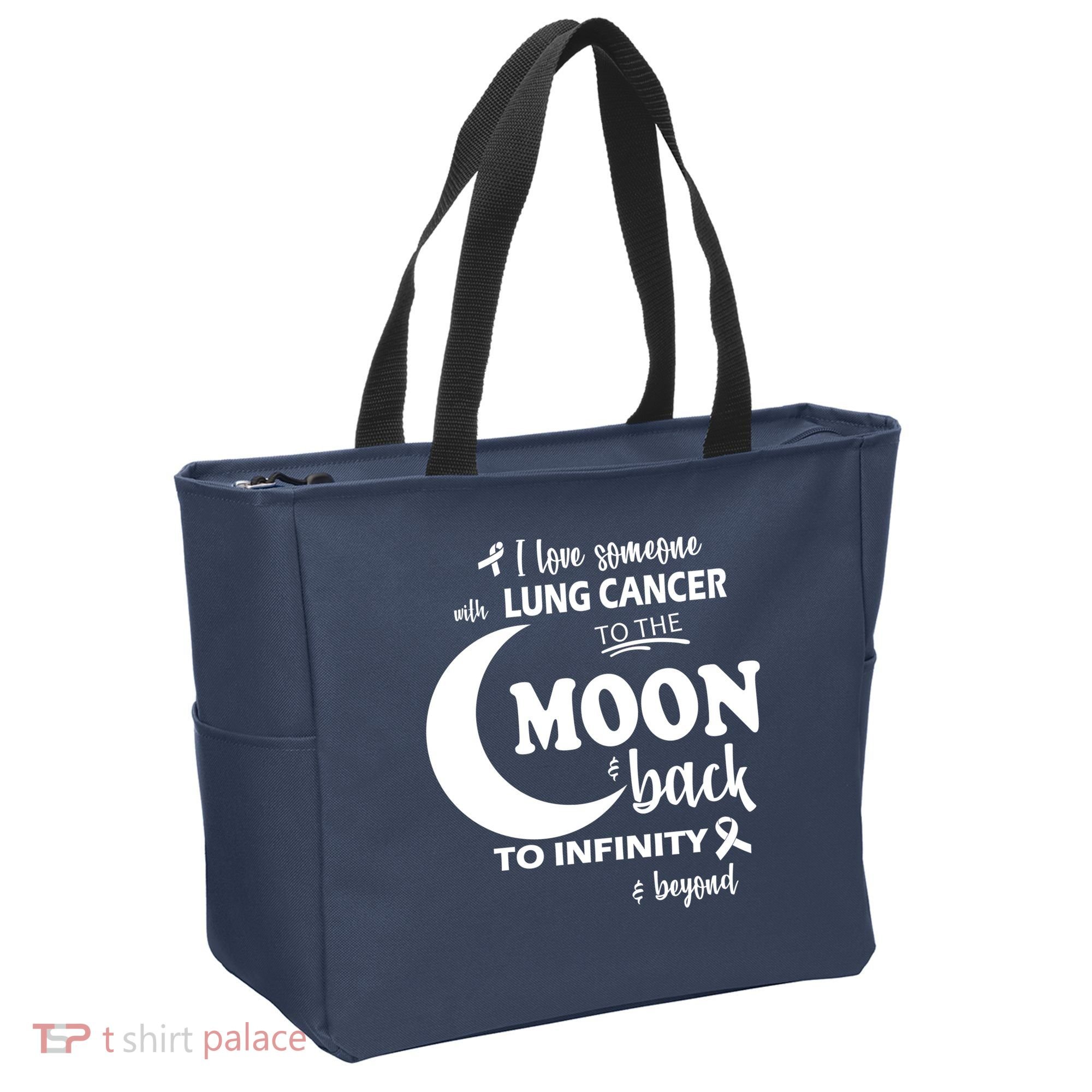 I Love Someone With Lung Cancer To The Moon And Back Tote Bag