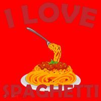 I Love Spaghetti Santa Hat thumb 1