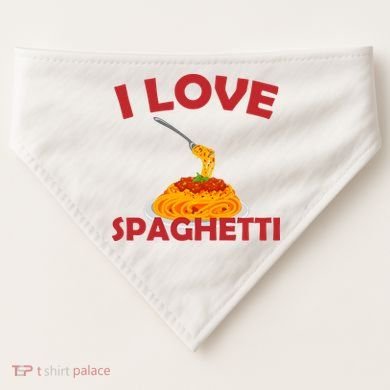 I Love Spaghetti USA-Made Doggie Bandana