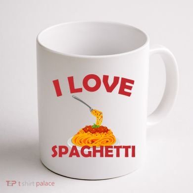 I Love Spaghetti Coffee Mug back