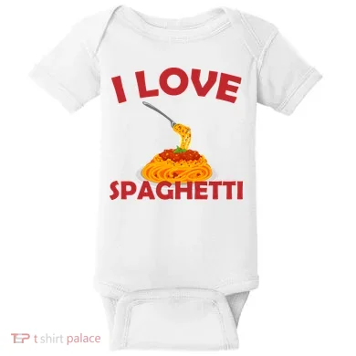I Love Spaghetti Baby Bodysuit