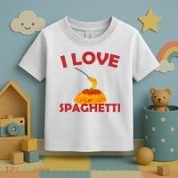 I Love Spaghetti Toddler T-Shirt thumb 3
