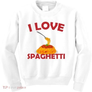 I Love Spaghetti Kids Sweatshirt