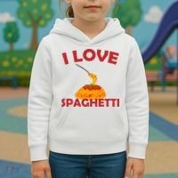 I Love Spaghetti Kids Hoodie thumb 3