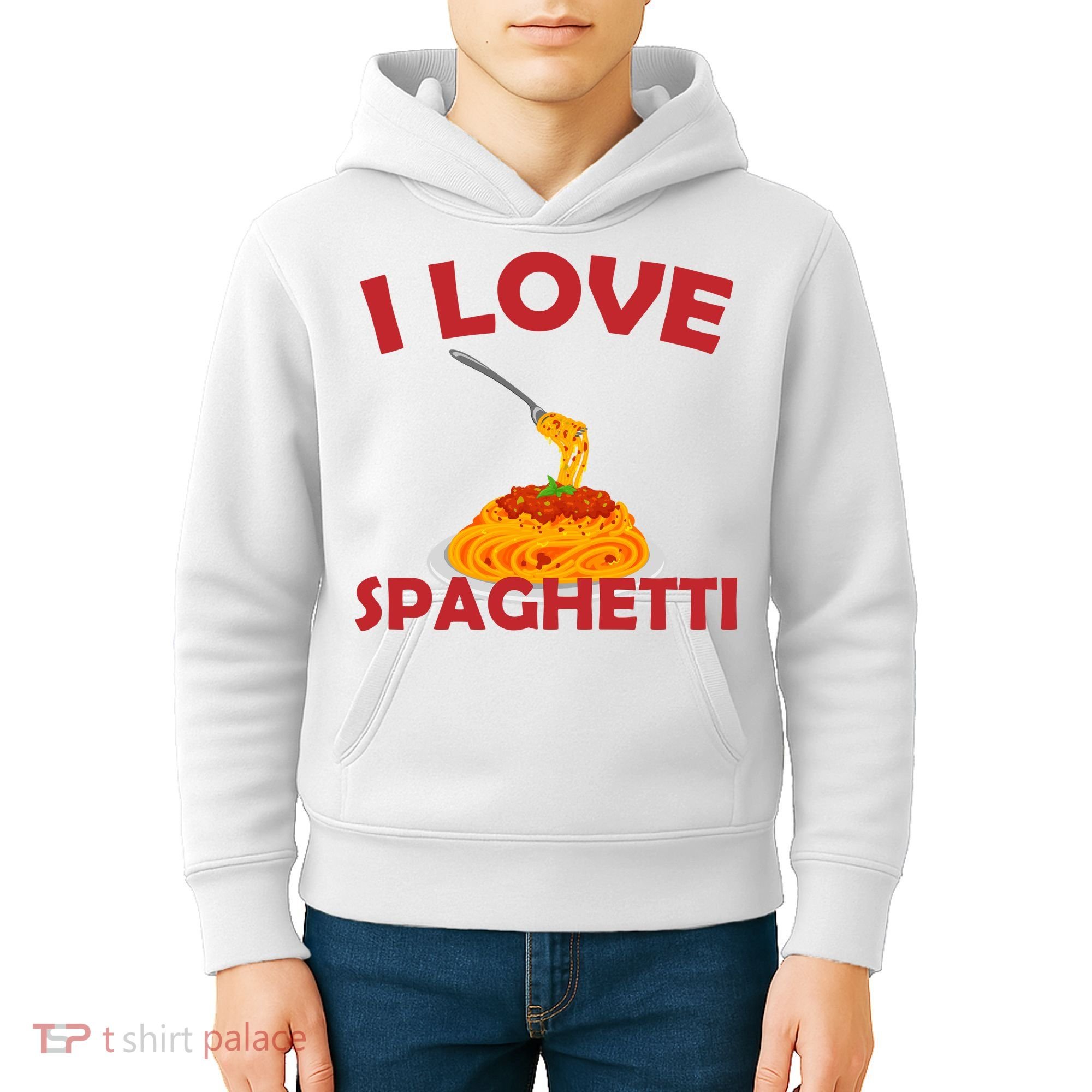I Love Spaghetti Kids Hoodie