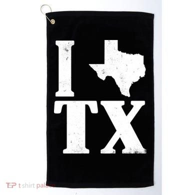 I Love Texas Golf Towel