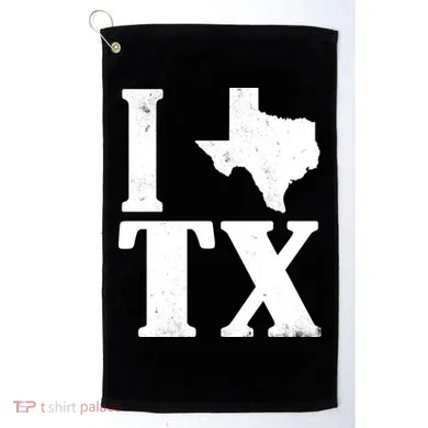 I Love Texas Golf Towel
