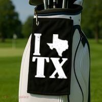 I Love Texas Golf Towel thumb 2