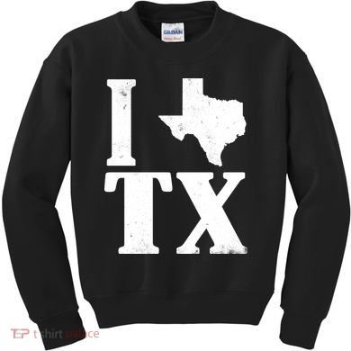 I Love Texas Kids Sweatshirt