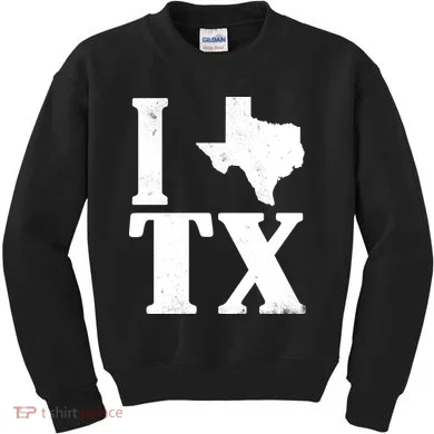 I Love Texas Kids Sweatshirt