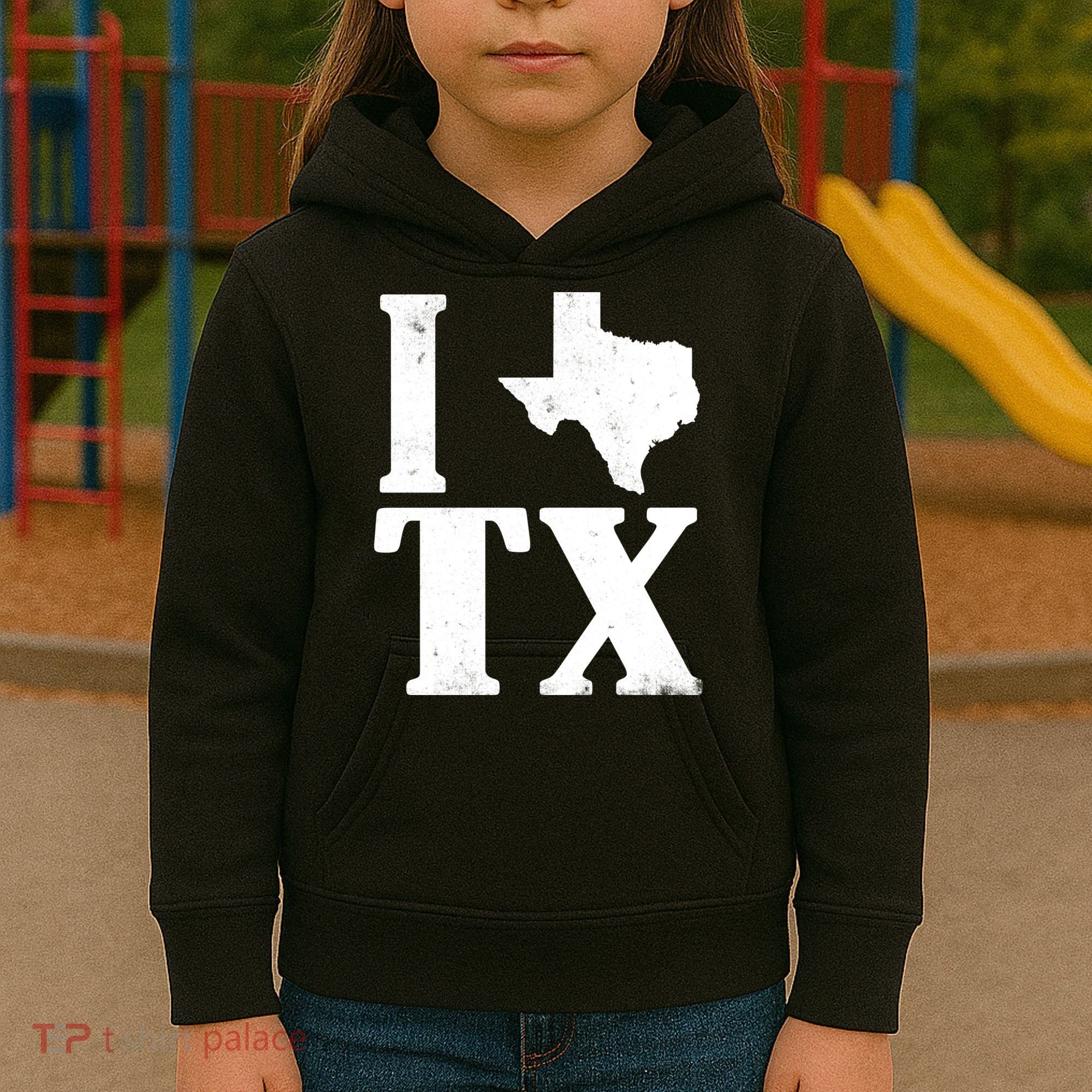 I Love Texas Kids Hoodie
