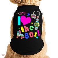 I Love The 80s Retro Party Mash-up Doggie Tank thumb 0