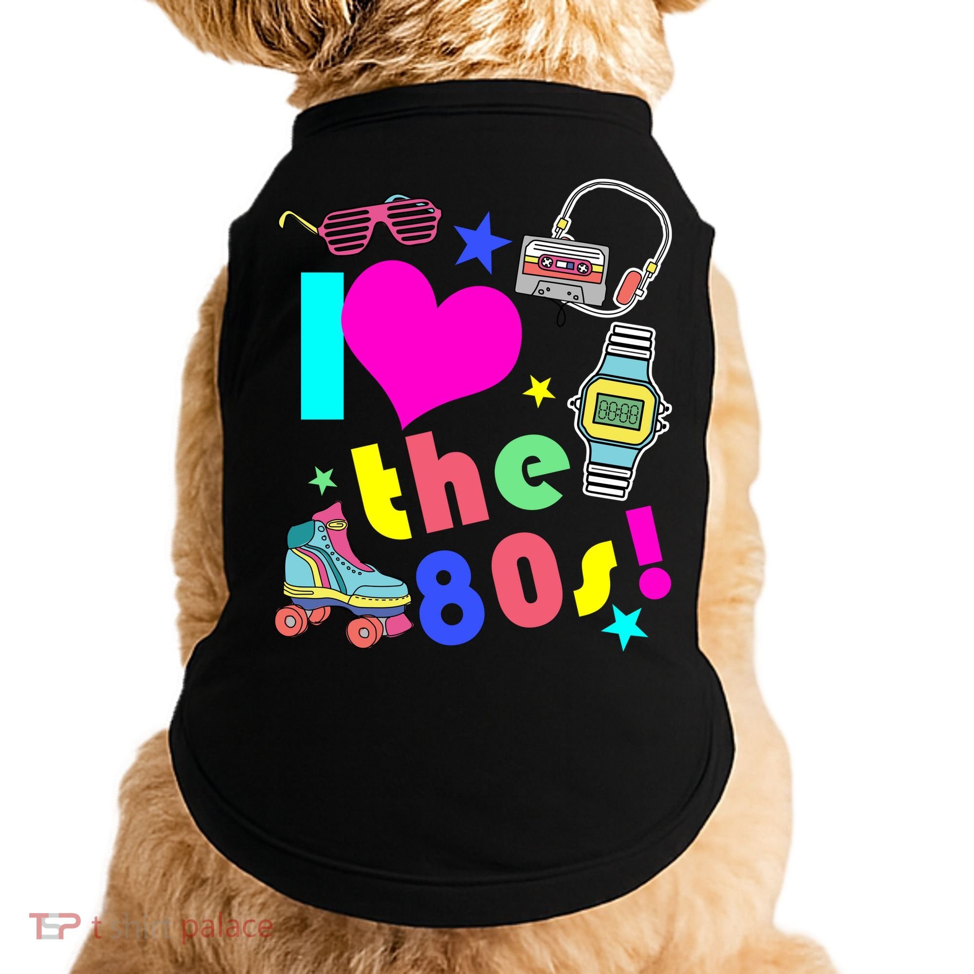 I Love The 80s Retro Party Mash-up Doggie Tank