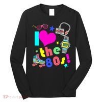I Love The 80s Retro Party Mash-up Long Sleeve Shirt thumb 0