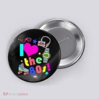 I Love The 80s Retro Party Mash-up Button thumb 0
