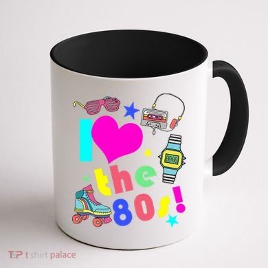 I Love The 80s Retro Party Mash-up Coffee Mug back