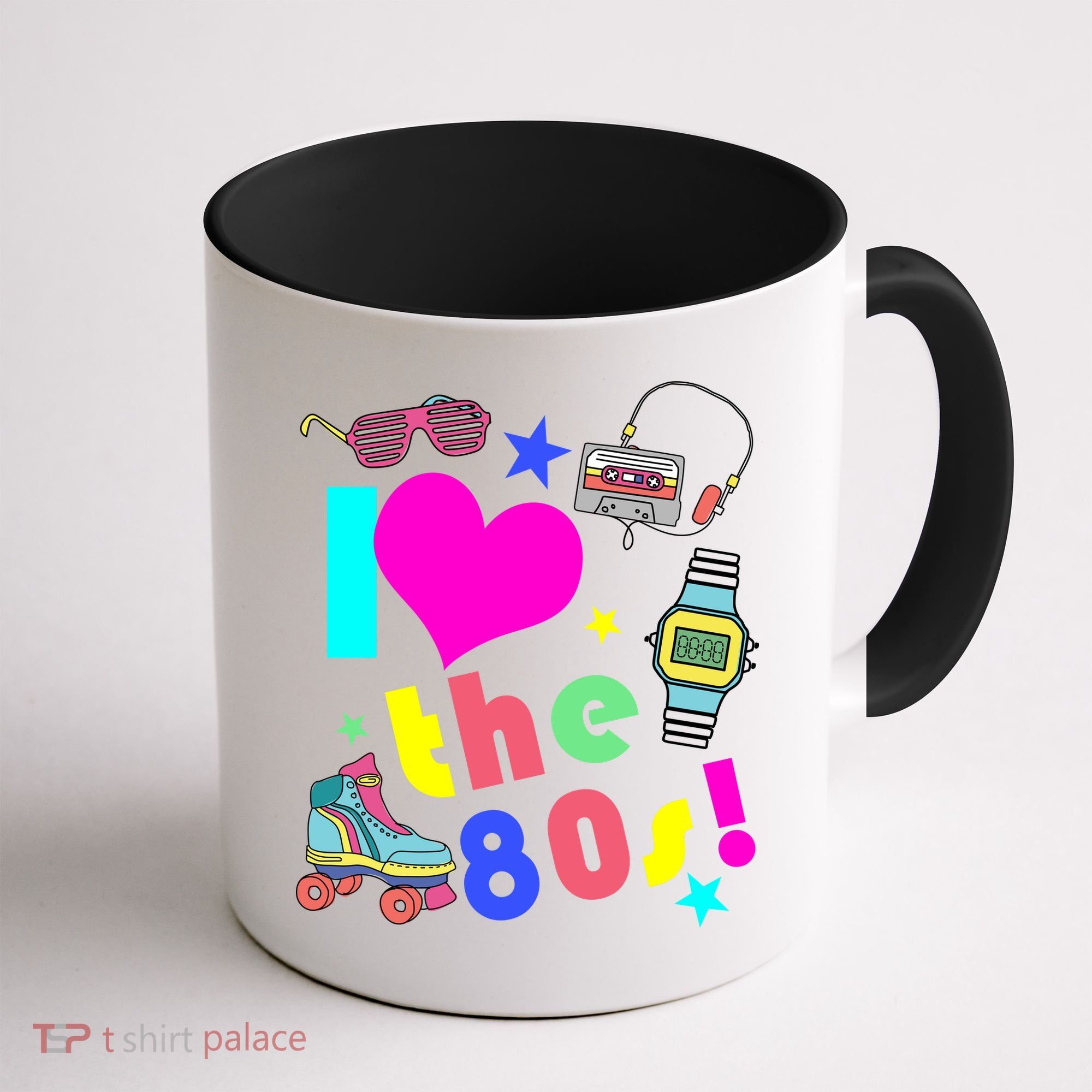 I Love The 80s Retro Party Mash-up Coffee Mug
