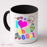 I Love The 80s Retro Party Mash-up Coffee Mug thumb 0