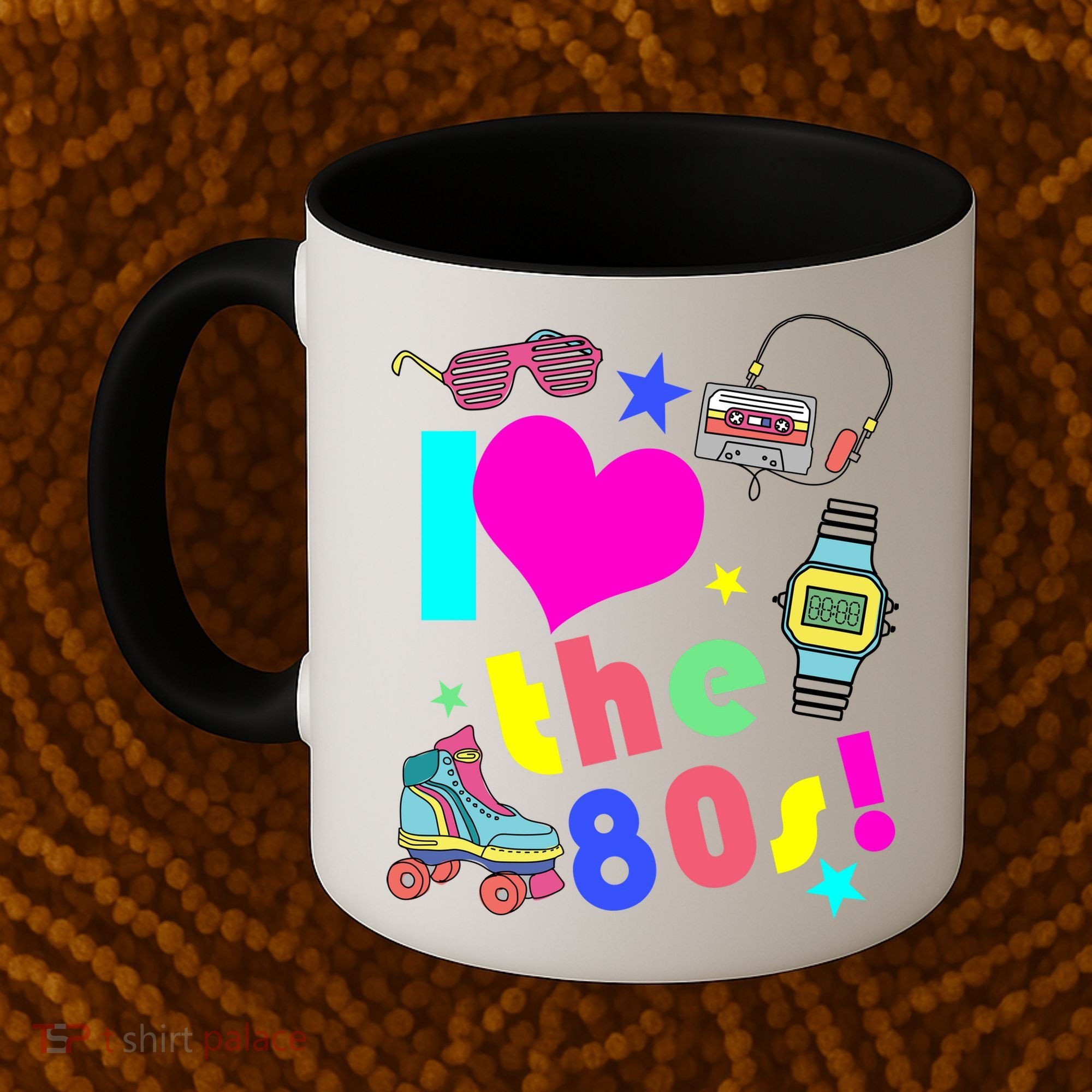 I Love The 80s Retro Party Mash-up Coffee Mug