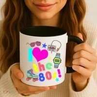 I Love The 80s Retro Party Mash-up Coffee Mug thumb 3