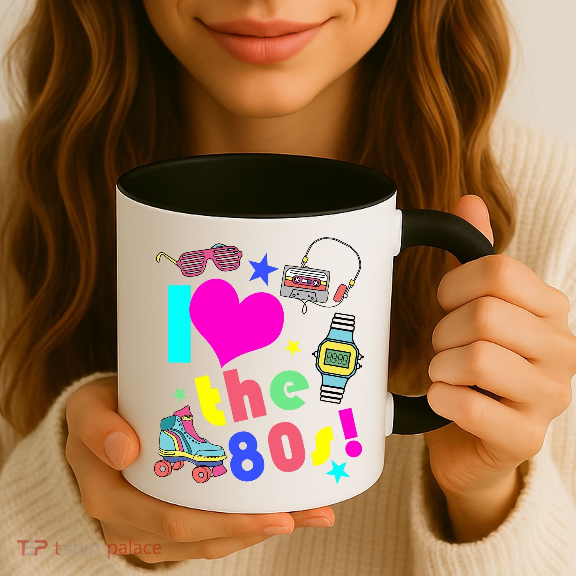 I Love The 80s Retro Party Mash-up Coffee Mug