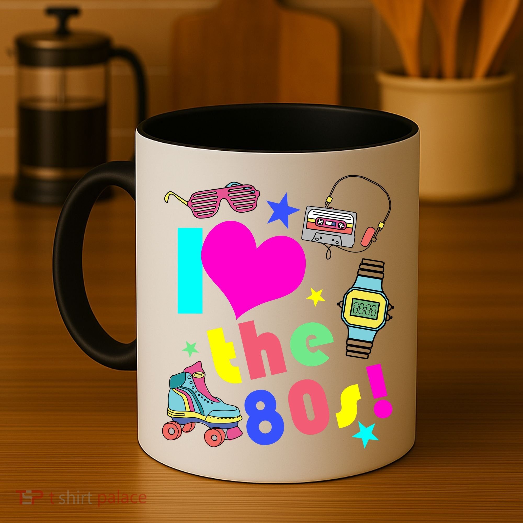I Love The 80s Retro Party Mash-up Coffee Mug